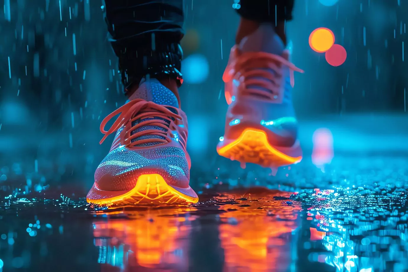 light-shoes-street-rain-ai-generated