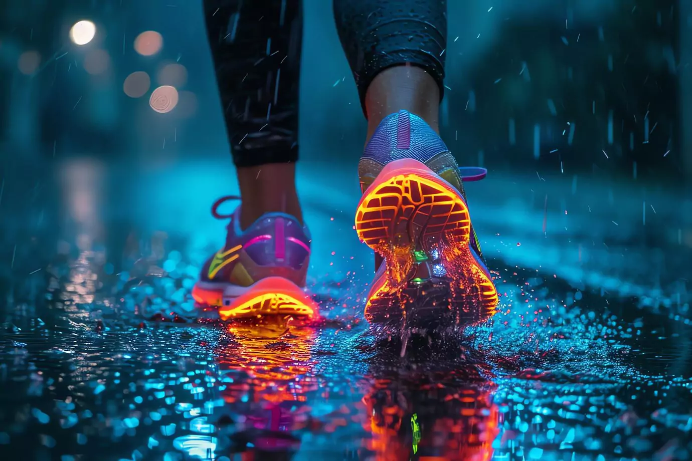 walking-with-futuristic-light-shoes-street-rain